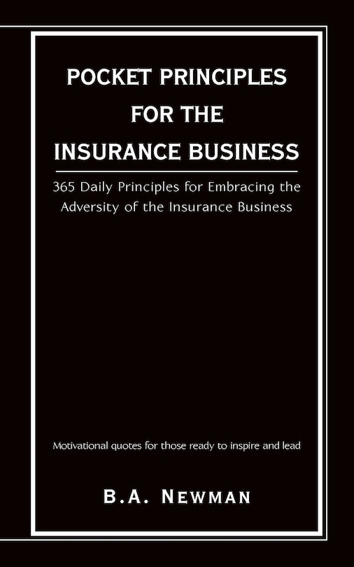 Front cover_POCKET PRINCIPLES FOR THE INSURANCE BUSINESS