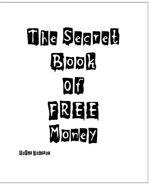 Front cover_The Secret Book Of Free Money