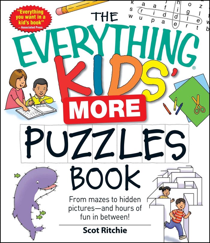 Front cover_The Everything Kids' More Puzzles Book