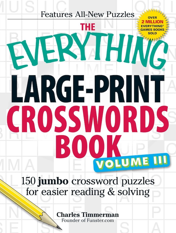 Front cover_The Everything Large-Print Crosswords Book, Volume III