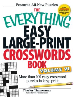 Front cover_The Everything Easy Large-Print Crosswords Book, Volume VI