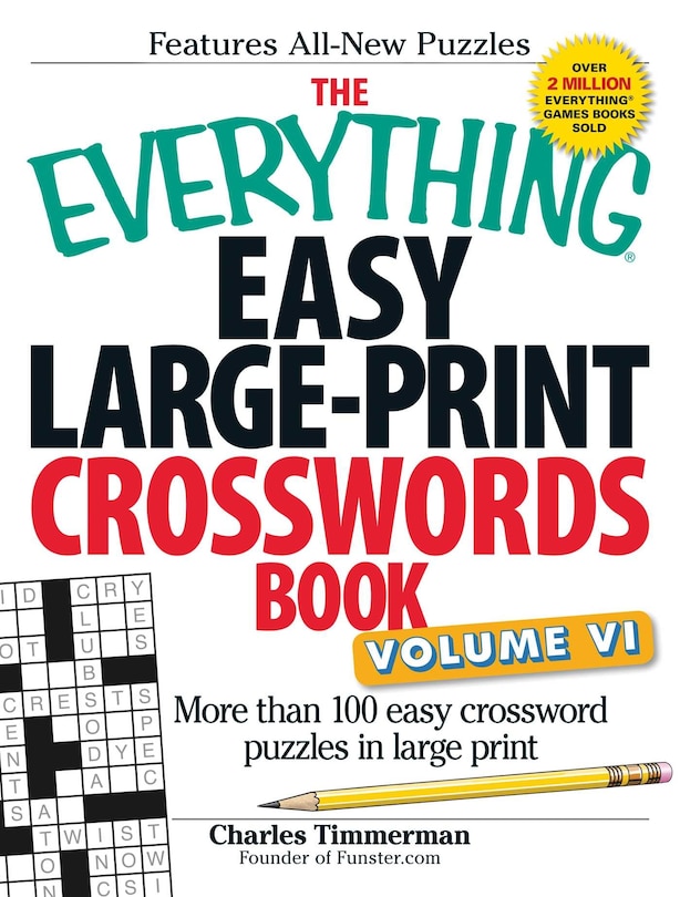 Front cover_The Everything Easy Large-Print Crosswords Book, Volume VI