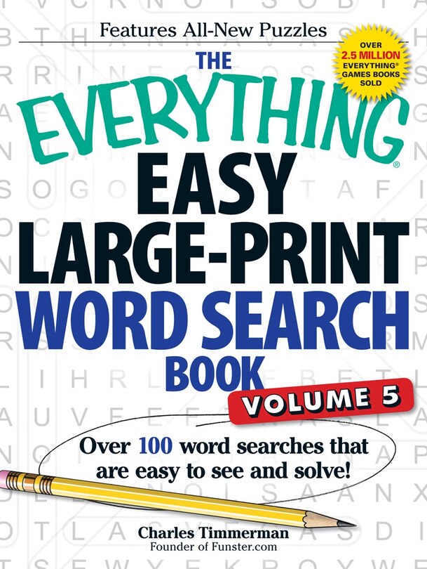 Front cover_The Everything Easy Large-Print Word Search Book, Volume 5
