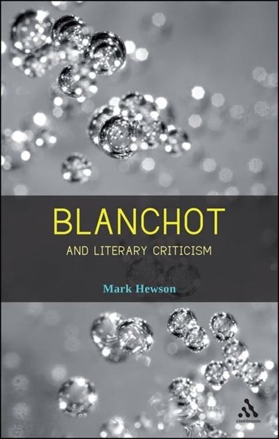 Front cover_Blanchot and Literary Criticism
