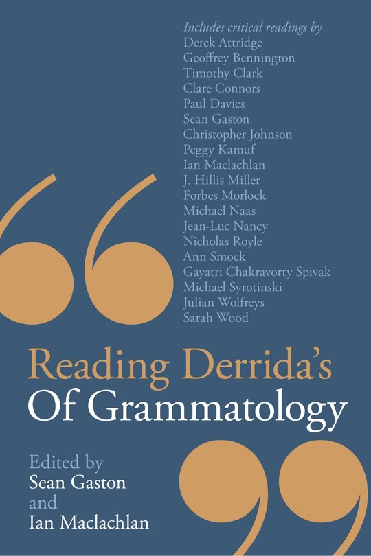 Front cover_Reading Derrida's Of Grammatology