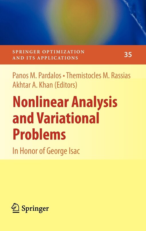Couverture_Nonlinear Analysis and Variational Problems