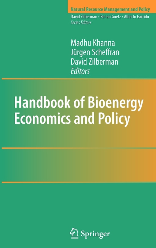 Couverture_Handbook of Bioenergy Economics and Policy