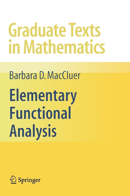 Couverture_Elementary Functional Analysis