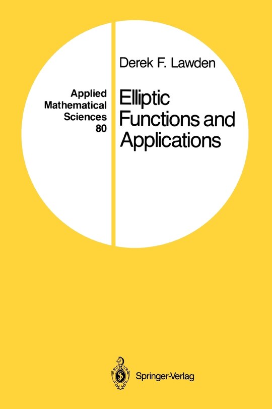 Front cover_Elliptic Functions and Applications