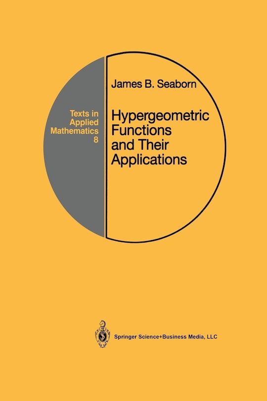 Front cover_Hypergeometric Functions and Their Applications