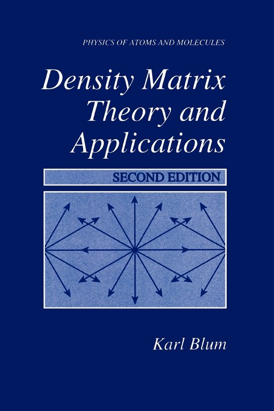 Front cover_Density Matrix Theory and Applications