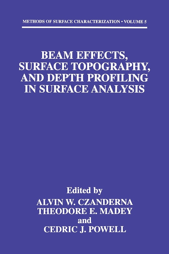 Couverture_Beam Effects, Surface Topography, and Depth Profiling in Surface Analysis