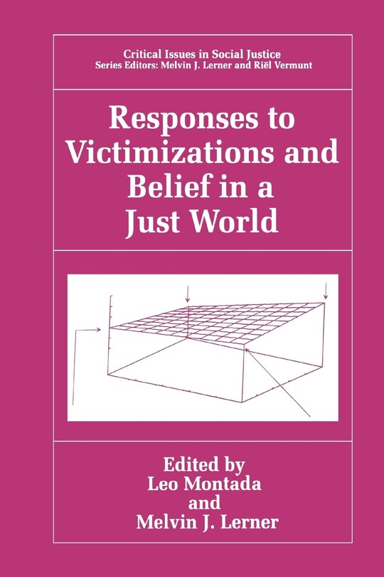Couverture_Responses to Victimizations and Belief in a Just World