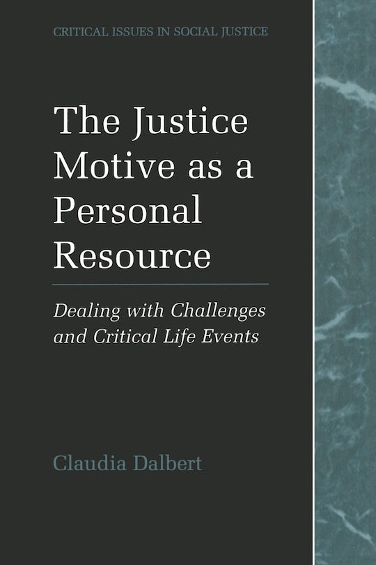 Front cover_The Justice Motive as a Personal Resource