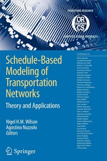 Front cover_Schedule-Based Modeling of Transportation Networks