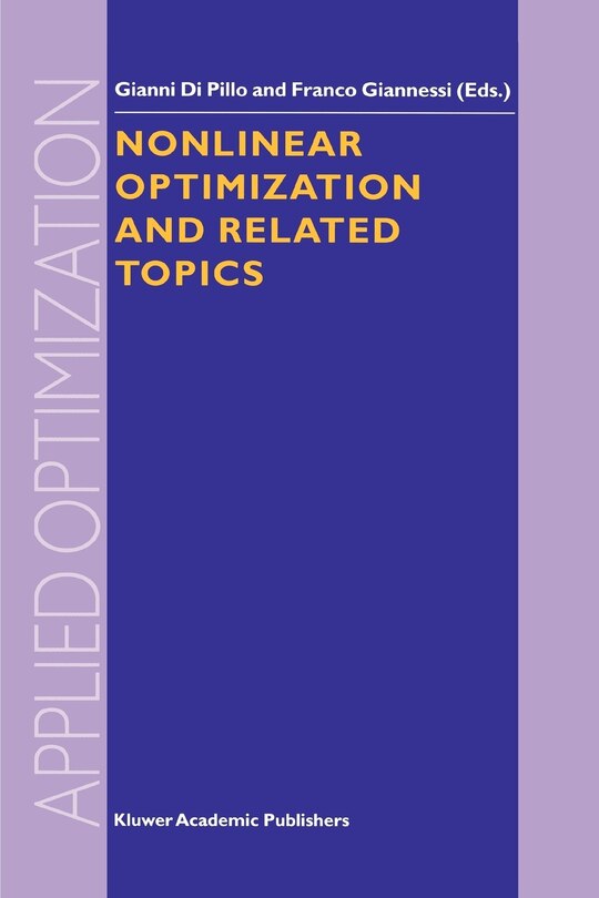 Couverture_Nonlinear Optimization and Related Topics