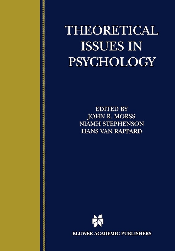 Couverture_Theoretical Issues in Psychology