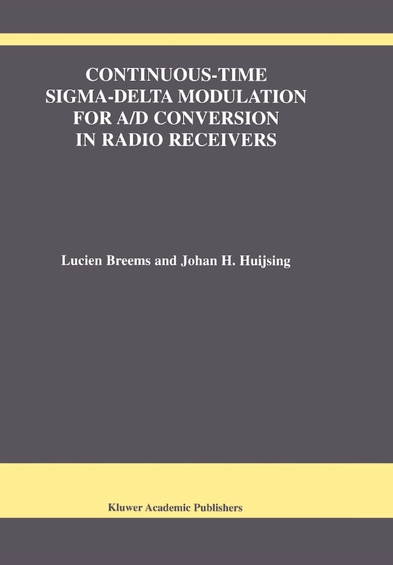 Front cover_Continuous-Time Sigma-Delta Modulation for A/D Conversion in Radio Receivers