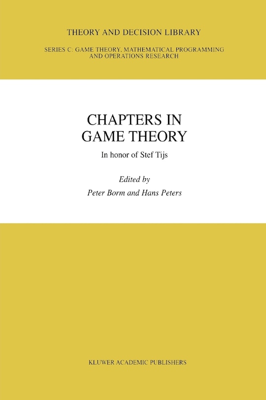 Front cover_Chapters in Game Theory