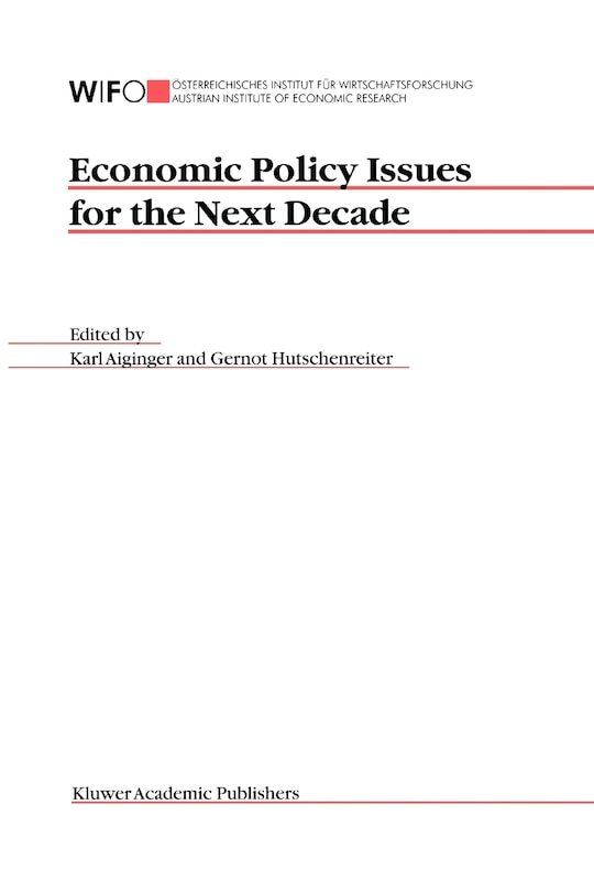 Front cover_Economic Policy Issues for the Next Decade