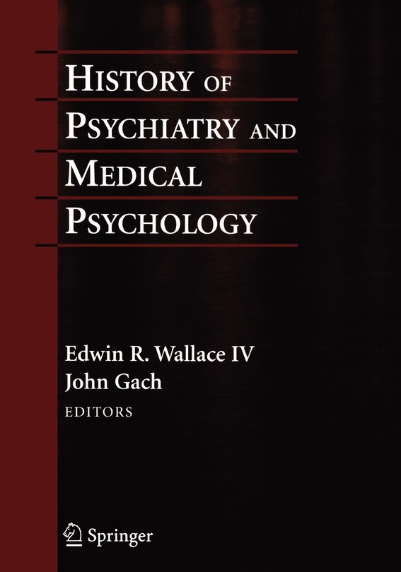 Front cover_History of Psychiatry and Medical Psychology