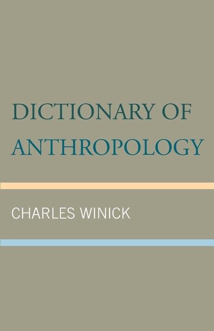 Couverture_Dictionary Of Anthropology