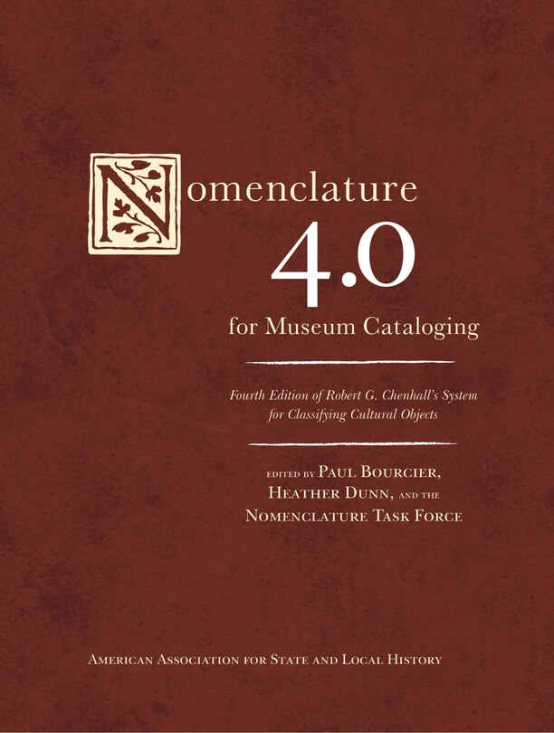 Front cover_Nomenclature 4.0 For Museum Cataloging