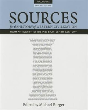 Front cover_Sources for the History of Western Civilization, Volume I