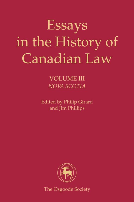 Front cover_Essays in the History of Canadian Law, Volume III