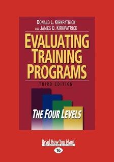 Front cover_Evaluating Training Programs