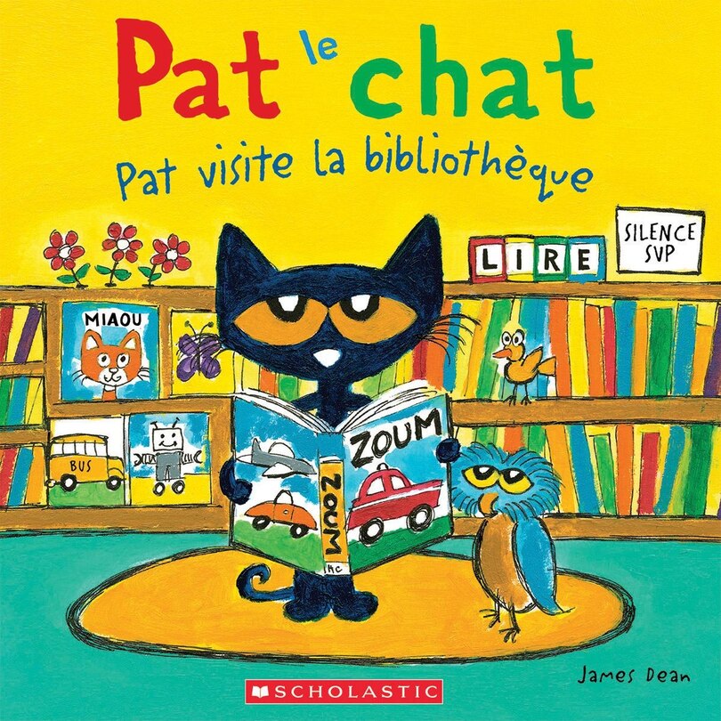 Couverture_Pat le chat : Pat visite la bibliothèque