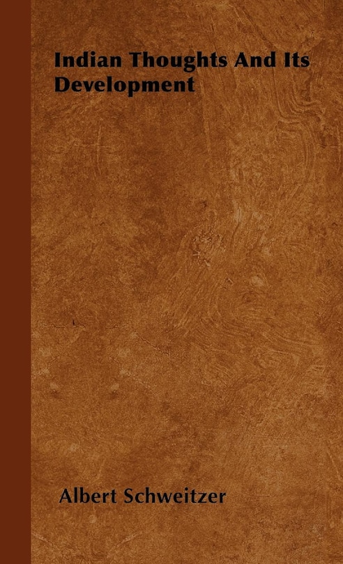 Couverture_Indian Thoughts and Its Development