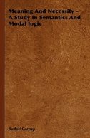 Front cover_Meaning And Necessity - A Study In Semantics And Modal logic