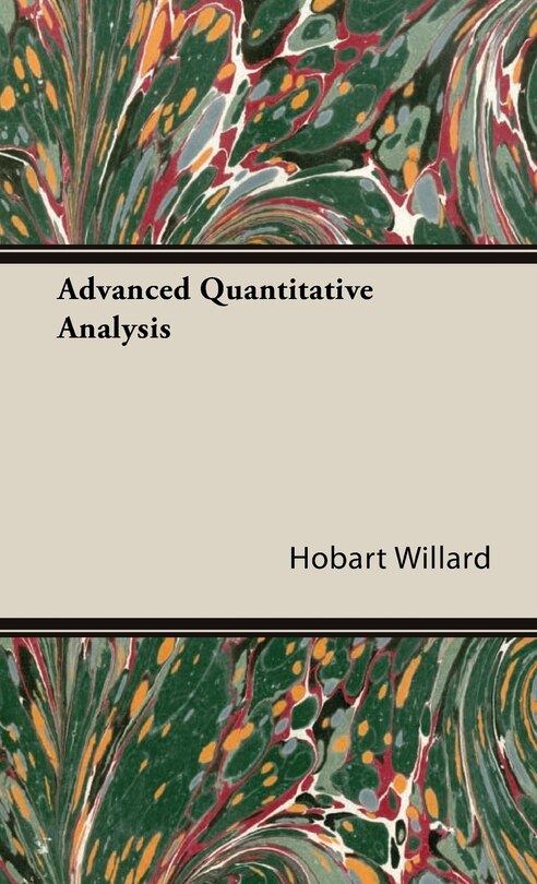Couverture_Advanced Quantitative Analysis