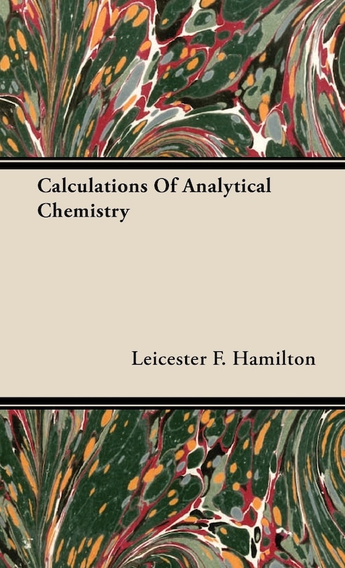 Couverture_Calculations of Analytical Chemistry