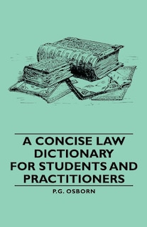 Couverture_A Concise Law Dictionary - For Students and Practitioners