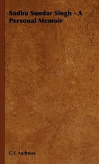 Couverture_Sadhu Sundar Singh - A Personal Memoir