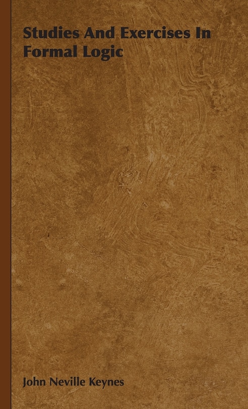 Front cover_Studies And Exercises In Formal Logic