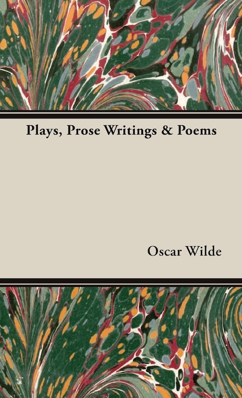 Couverture_Plays, Prose Writings & Poems