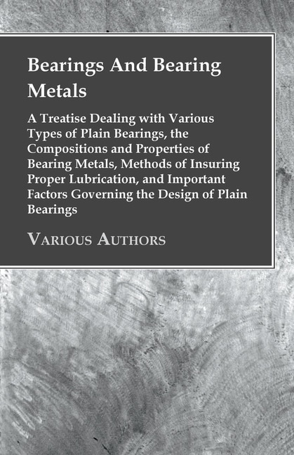 Front cover_Bearings And Bearing Metals