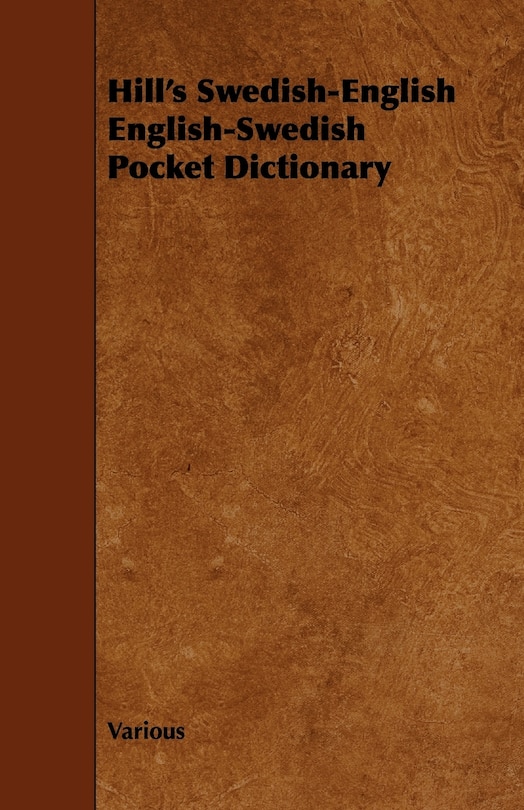 Couverture_Hill's Swedish-English English-Swedish Pocket Dictionary