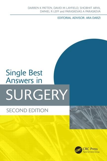 Front cover_Single Best Answers In Surgery