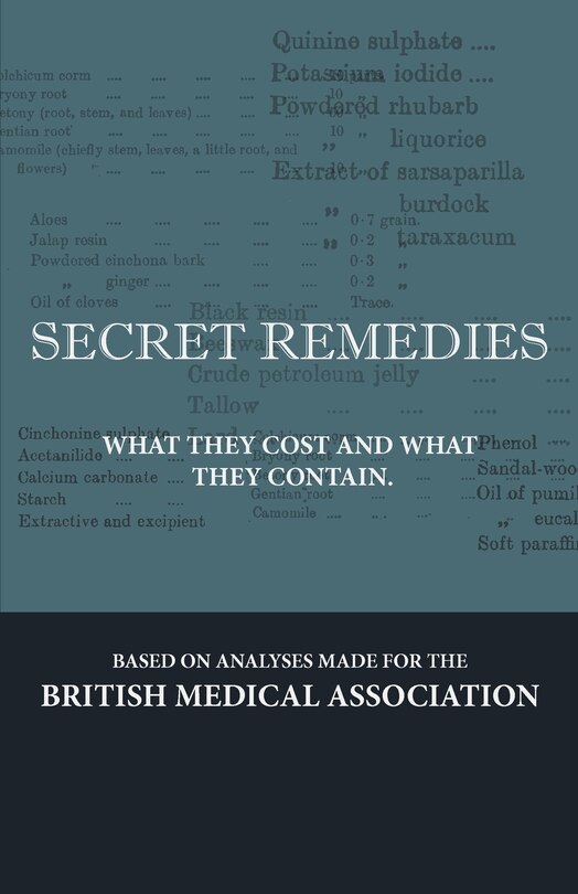 Couverture_Secret Remedies - What They Cost and What They Contain
