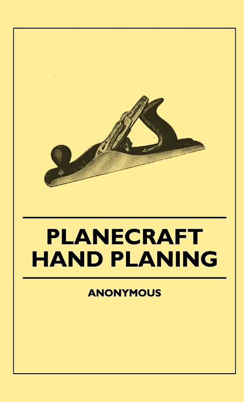 Front cover_Planecraft - Hand Planing
