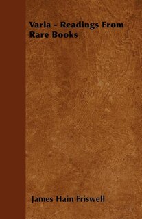 Front cover_Varia - Readings From Rare Books