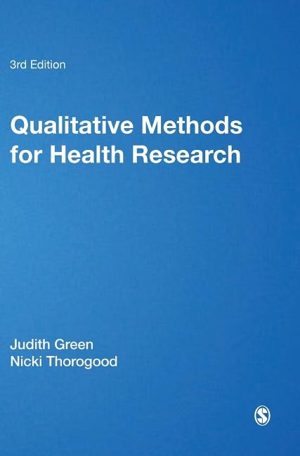 Couverture_Qualitative Methods For Health Research