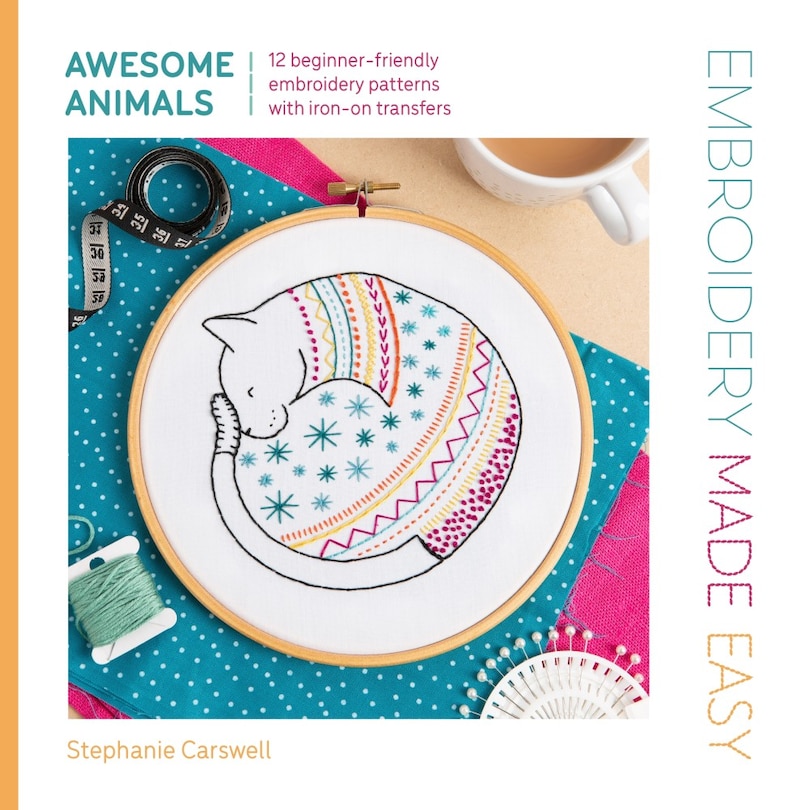Front cover_Embroidery Made Easy: Awesome Animals