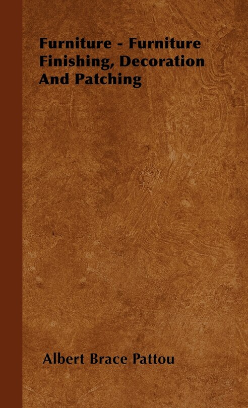 Front cover_Furniture - Furniture Finishing, Decoration And Patching