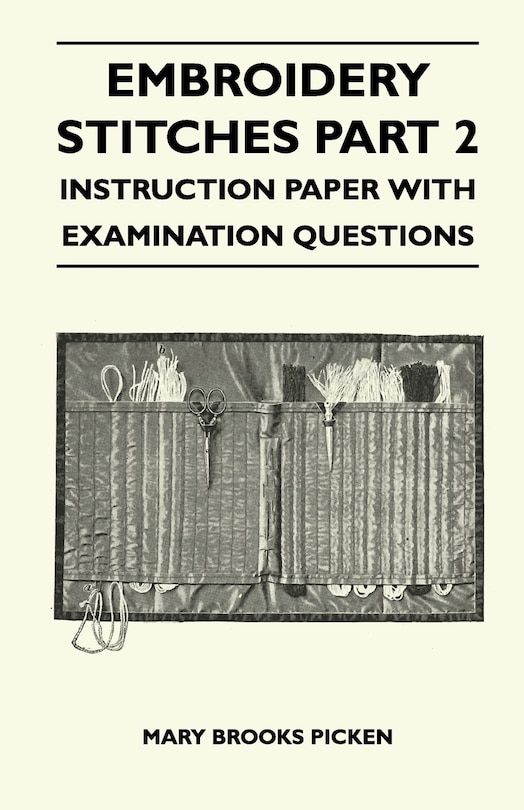 Couverture_Embroidery Stitches Part 2 - Instruction Paper With Examination Questions