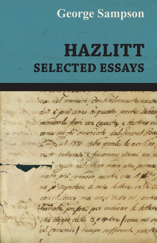 Front cover_Hazlitt - Selected Essays